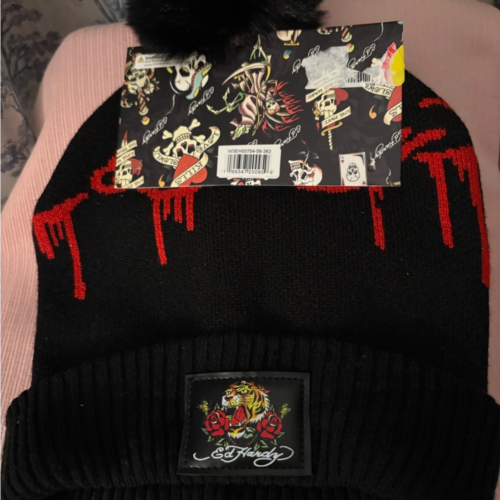 Ed Hardy Beanies with Red Tattoo Design